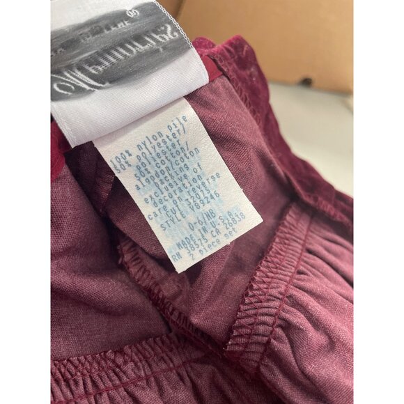 80s Vintage Memories Jo Lene Dress Set Size NB 0-6MBaby Girl 2 Piece Velvet Chri - Picture 5 of 8